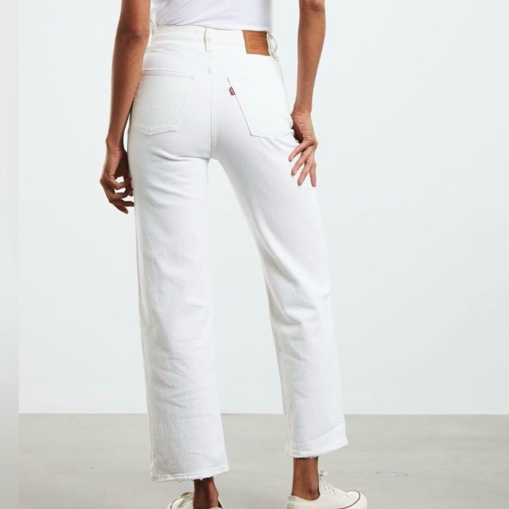 Levi’s Premium rib cage straight ankle 25 butterfly cloud white